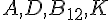 A,D,{B_{12}},K